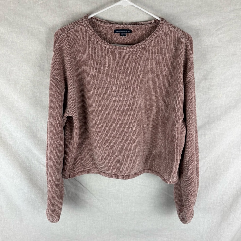 American Eagle Balloon Sleeve Knit Crewneck Sweater Size XS